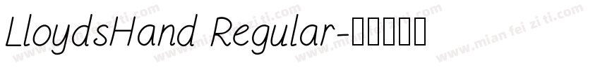 LloydsHand Regular字体转换